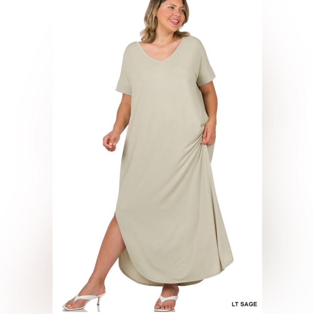 Sale! 🥳Zenana Plus Shirt Maxi Dress - Picture 2 of 2